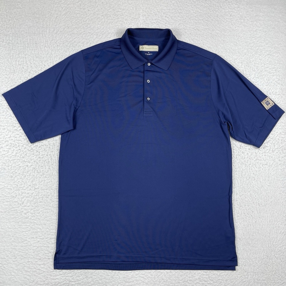 Donald Ross‎ Polo Shirt Mens XL Navy Blue Short Sleeve Performance The Club Golf